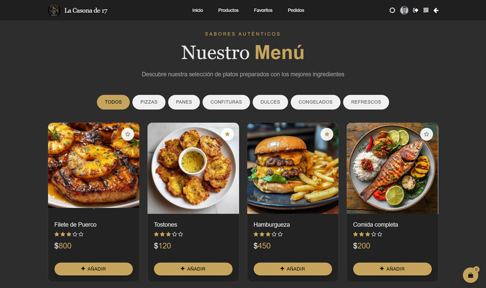 La Casona de 17 - Menú por QR en mesa