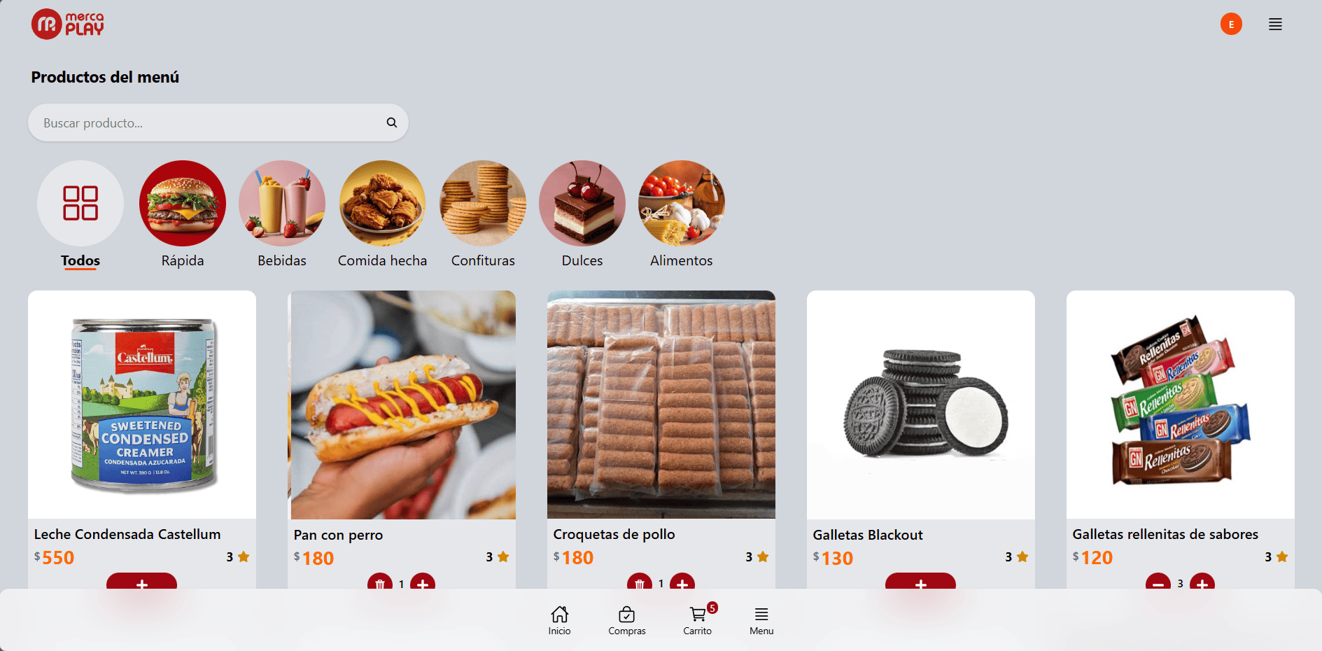 Mercaplay - Página de inicio web
